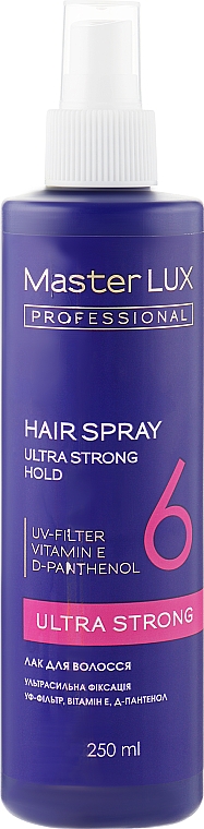 Ultra-mocny lakier do włosów - Master LUX Professional Ultra Strong Hair Spray — Zdjęcie N1