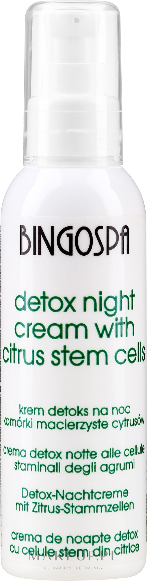 Krem detoks na noc z komórkami macierzystymi cytrusów - BingoSpa Cream Detox At Night — Zdjęcie 135 g