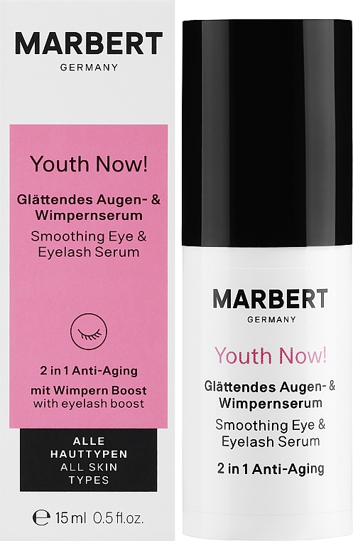 Wygładzające serum do oczu i rzęs - Marbert Youth Now! Smoothing Eye & Eyelash Serum — Zdjęcie N1