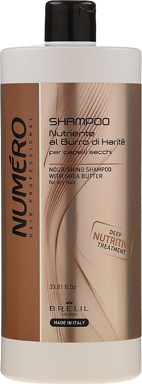 Odżywczy szampon z masłem shea do włosów suchych - Brelil Numero Nourishing Shampoo With Shea Butter — Zdjęcie N3