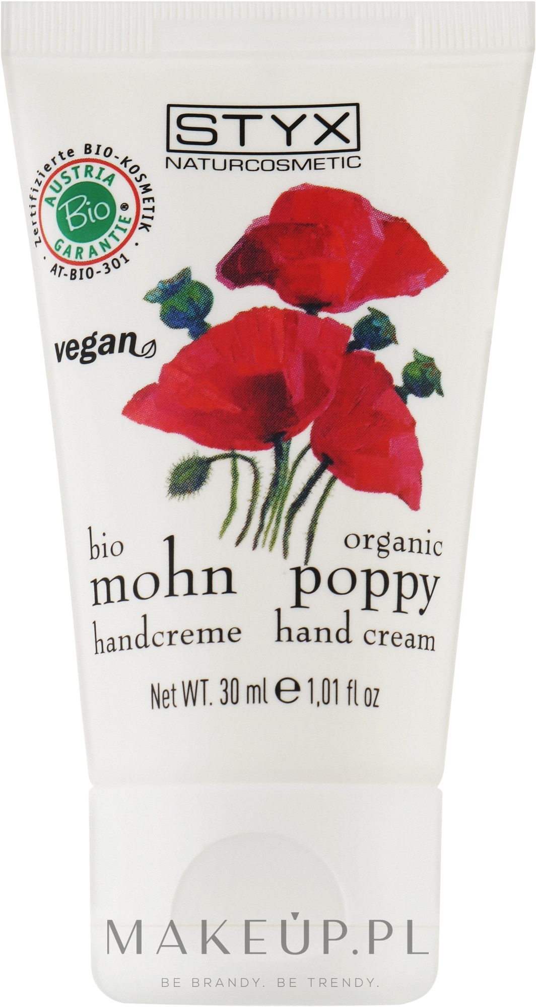 Krem do rąk z organicznym makiem - Styx Naturcosmetic Mohn Poppy Hand Cream — Zdjęcie 30 ml