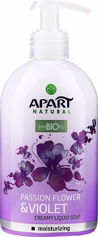 Kremowe mydło w płynie do rąk Passiflora i marakuja - Apart Natural Passion Flower & Violet — Zdjęcie N1