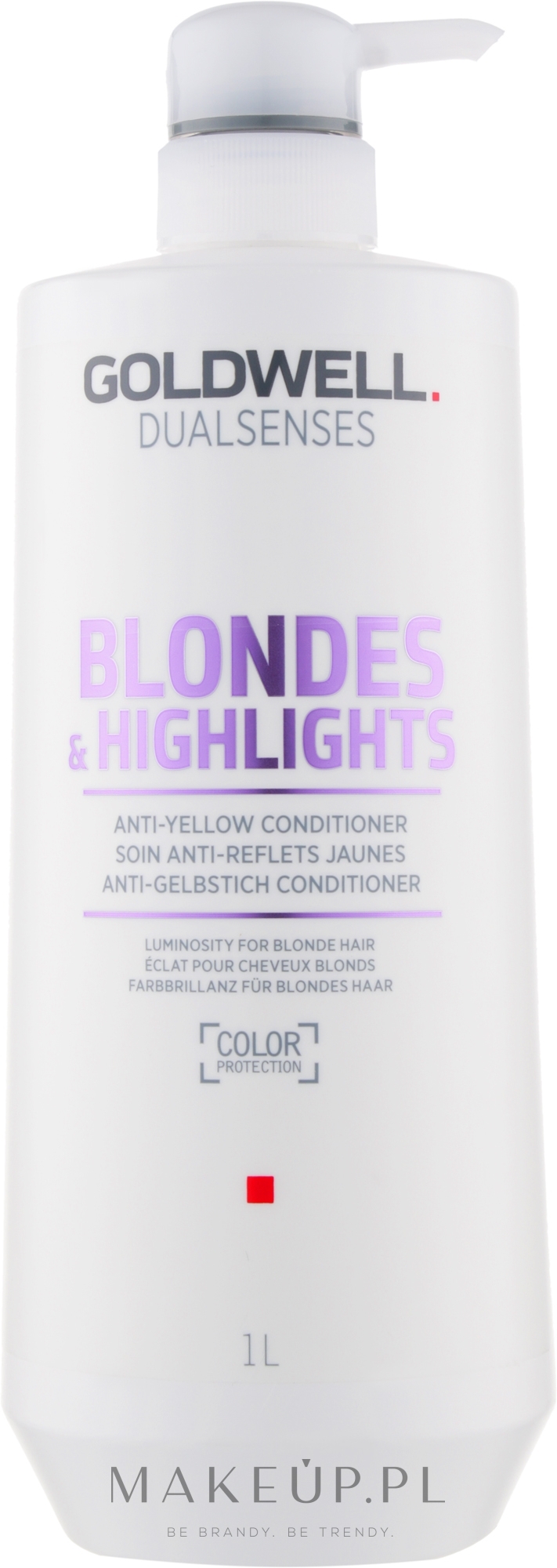 Odżywka przeciw żółknięciu włosów blond i z pasemkami - Goldwell Dualsenses Blondes & Highlights Anti-Yellow Conditioner — Zdjęcie 1000 ml
