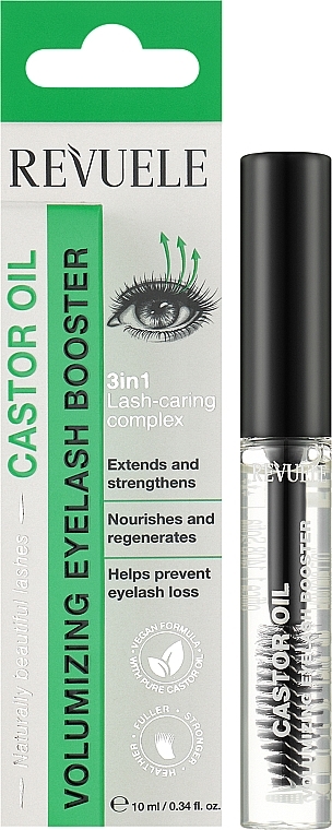 Serum-booster z olejem rycynowym do odbudowy rzęs - Revuele Castor Oil Volumizing Eyelash Booster — Zdjęcie N2