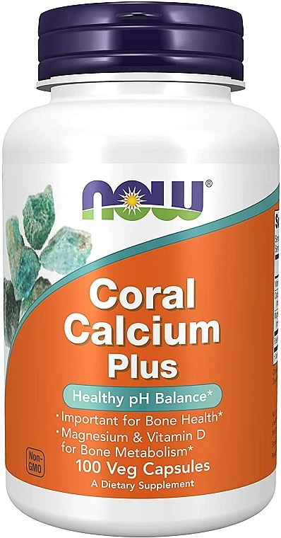 Wapń z magnezem w kapsułkach - Now Foods Coral Calcium Plus — фото N1