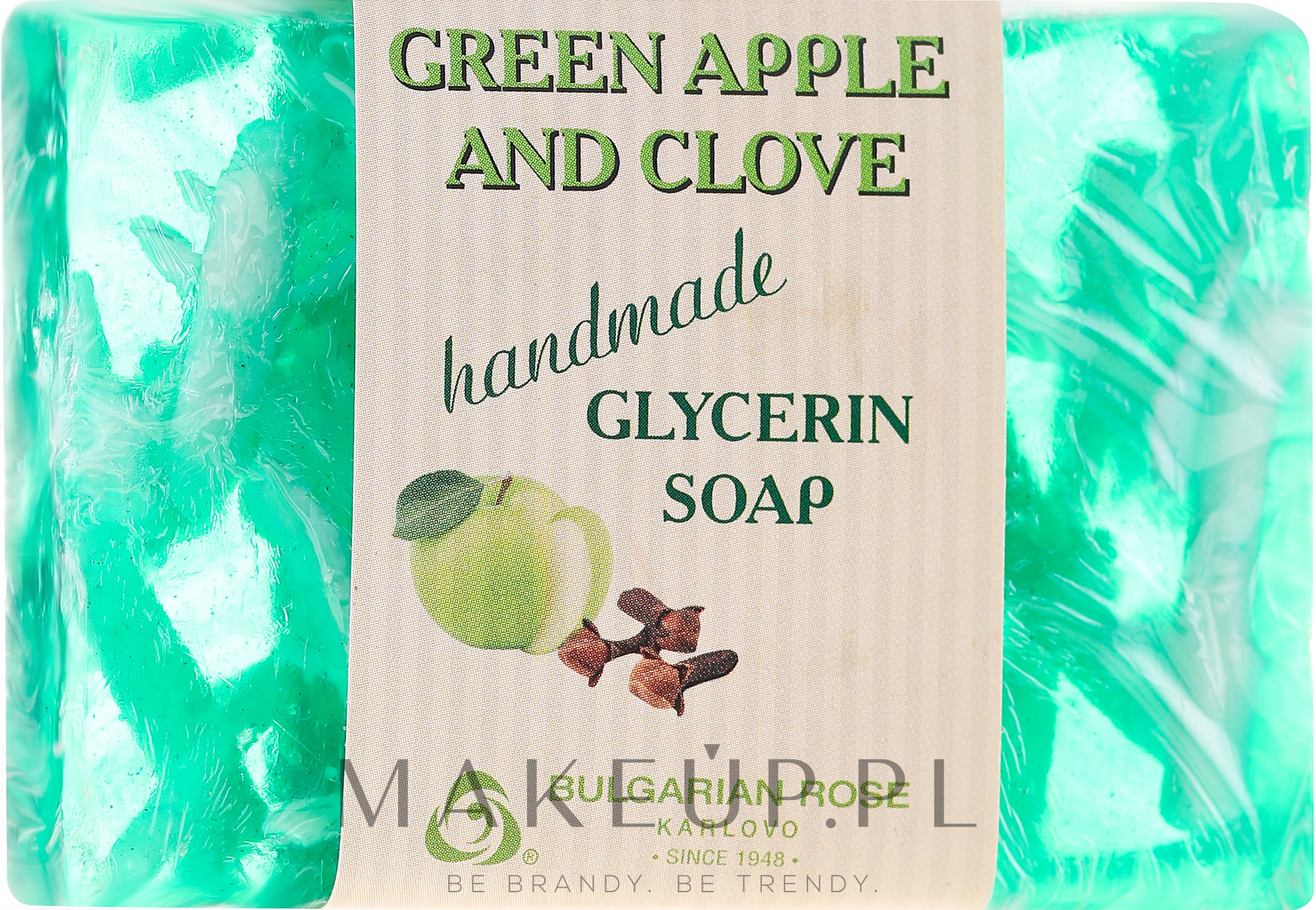 Ręcznie robione mydło glicerynowe w kostce Zielone jabłko i goździk - Bulgarian Rose Green Apple & Clove Soap — Zdjęcie 70 g
