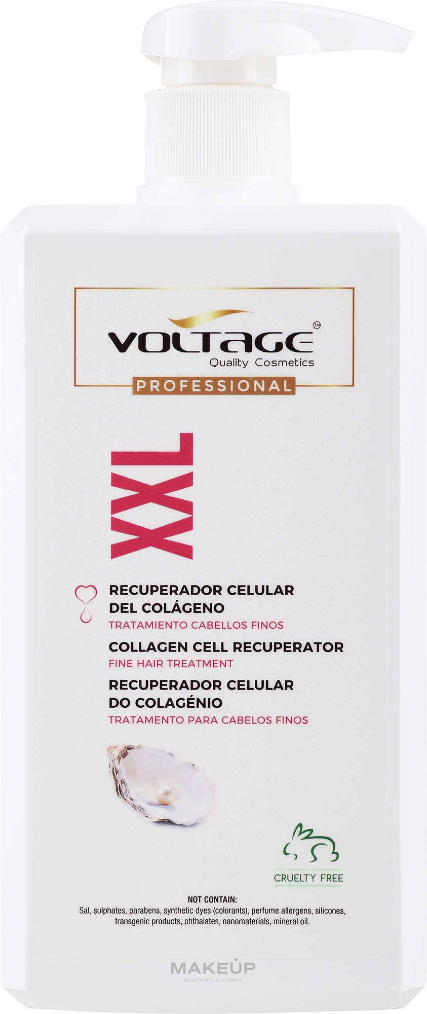 Kolagenowa odżywka do włosów - Voltage Collagen Cell Recuperator Fine Hair Treatment XXL — Zdjęcie 1000 ml