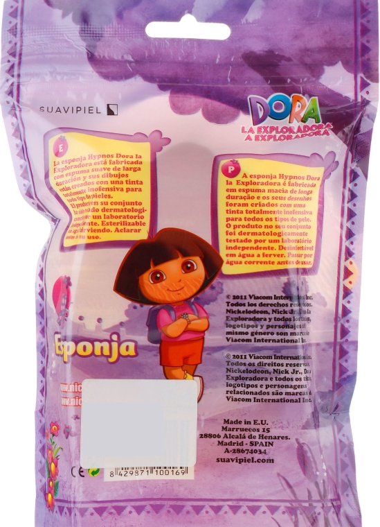 Gąbka do kąpieli dla dzieci Dora, 169-4 - Suavipiel Dora Bath Sponge — Zdjęcie N4