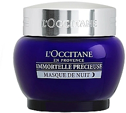 Kojąco-ochronna maska do twarzy na noc - L'Occitane Immortelle Precieuse Overnight Mask — Zdjęcie N1