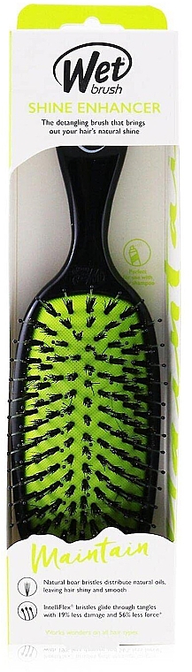 Szczotka do włosów nadająca blask - Wet Brush Shine Enhancer Brush Black — Zdjęcie N2