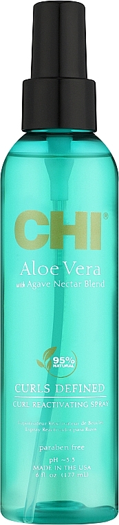 Spray definiujący skręt włosów Aloes - CHI Aloe Vera Curl Reactivating Spray — Zdjęcie N1