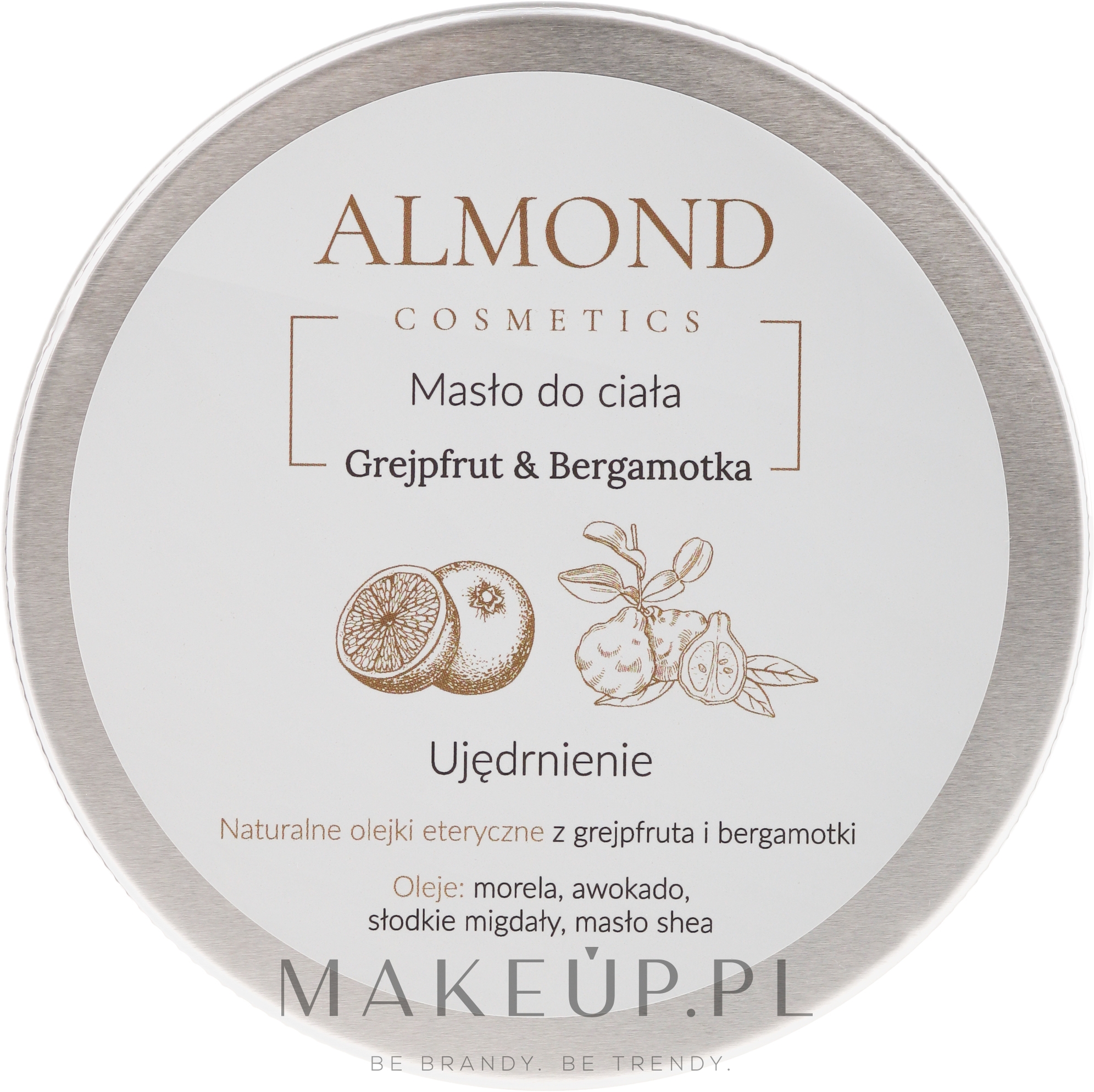 Masło do ciała Grejpfrut i bergamotka - Almond Cosmetics Grapefruit & Bergamot Body Butter — Zdjęcie 200 ml