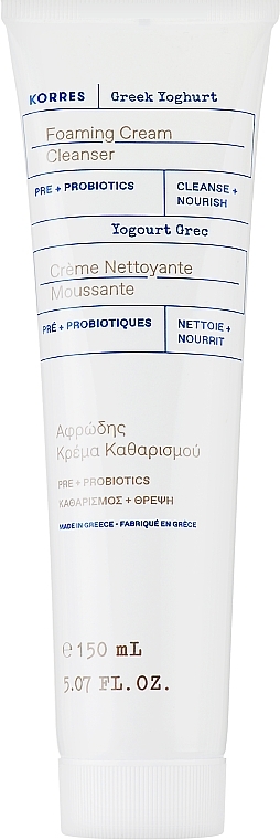 PREZENT! Kremowa pianka do mycia twarzy z probiotykami - Korres Greek Yoghurt Foaming Cream Cleanser Pre+ Probiotics — Zdjęcie N1