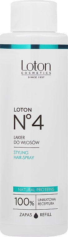 Lakier do włosów z naturalnymi proteinami Loton 4 - Loton Care & Styling — Zdjęcie N1