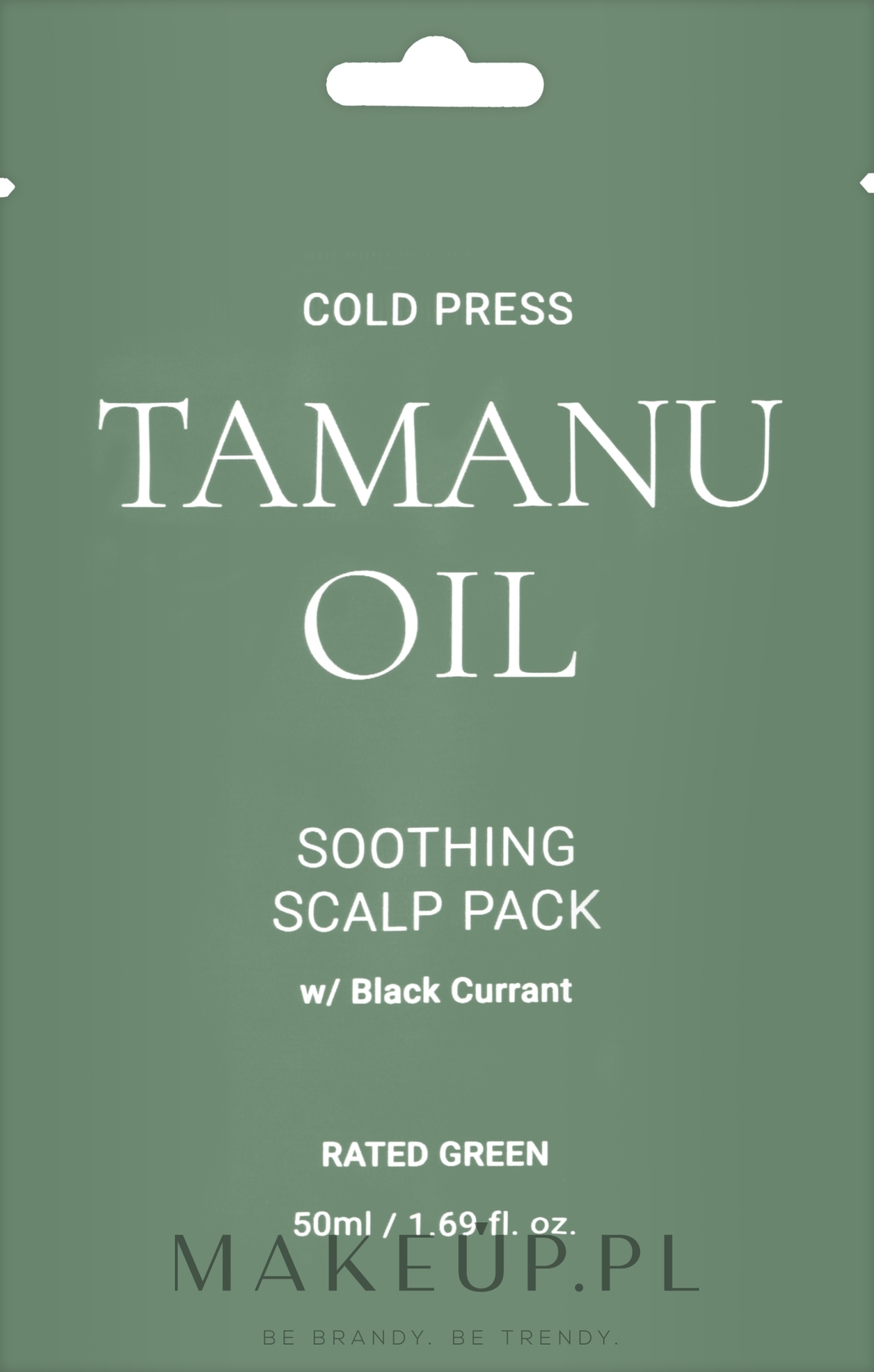 Kojąca maska do skóry głowy z olejkiem tamanu i czarną porzeczką - Rated Green Cold Press Tamanu Oil Soothing Scalp Pack (sachet) — Zdjęcie 50 ml
