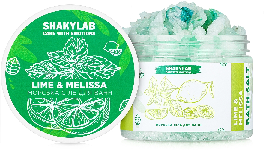 Sól do kąpieli Limonka i Melissa - SHAKYLAB Natural Bath Salt — Zdjęcie N3