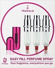 Kup Zestaw flakonów na perfumy - Travalo Classic HD Pink Set (atomiser 3 x 5 ml + case)