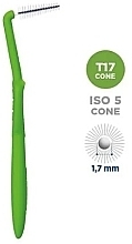 Szczoteczki międzyzębowe 1,7 mm, 5 szt., zielone - Curaprox Curasept Proxi Treatment Angle T17 Cone Green — Zdjęcie N2