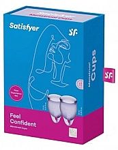 Zestaw kubeczków menstruacyjnych - Satisfyer Feel Confident Menstrual Cups Lila — Zdjęcie N2