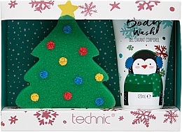 Kup PRZECENA! Zestaw - Technic Cosmetics Christmas Tree Sponge Set (b/wash/120 ml + sponge/1 pc) *