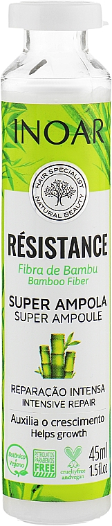 Ampułka do laminowania włosów Bambus i Alanina - Inoar Resistance Bamboo Fiber Super Ampoule
