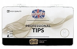 Tipsy, migdał, białe, 500 sztuk - Ronney Professional Tips — Zdjęcie N1