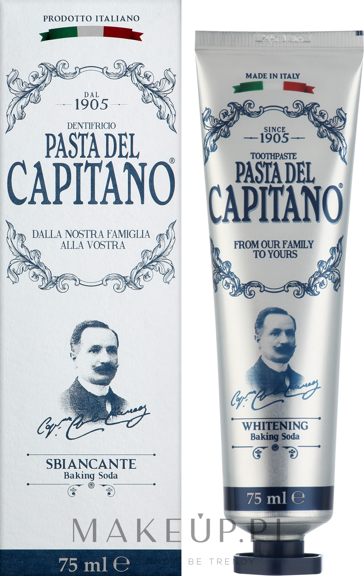 Wybielająca pasta do zębów - Pasta Del Capitano Whitening Baking Soda — Zdjęcie 75 ml