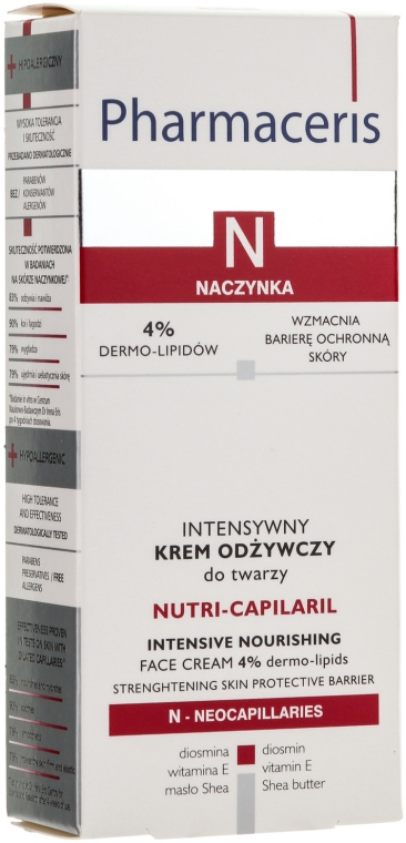 Intensywny krem odżywczy do twarzy - Pharmaceris N Nutri-Capilaril Intensive Nourishing Cream — Zdjęcie N3