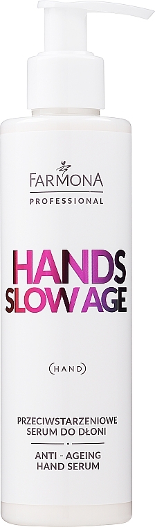 Serum do rąk - Farmona Professional Hands Slow Age Anti-ageing Hand Serum (z dozownikiem)