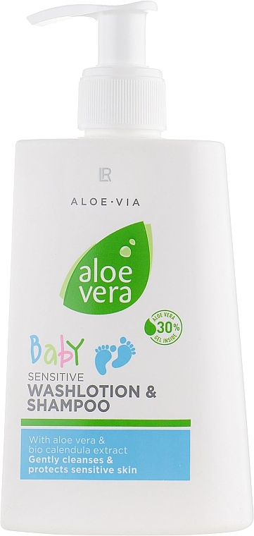 Łagodny szampon-żel do kąpieli dla dzieci - LR Health & Beauty Aloe Vera Baby Sensitive Washlotion And Shampoo — Zdjęcie N1