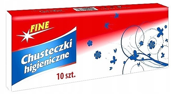 Chusteczki papierowe, 3 warstwy, 10 sztuk - Fine — Zdjęcie N2