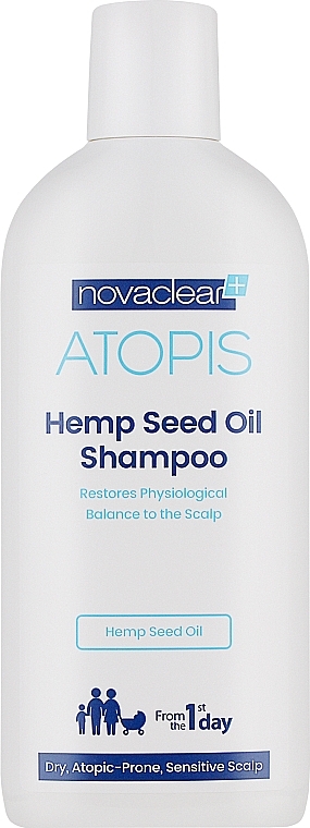 Szampon z organicznym olejem z konopi - Novaclear Atopis Hemp Seed Oil Shampoo — Zdjęcie N1