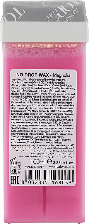 Wosk do depilacji we wkładzie Magnolia - ItalWax Top Line Coral Magnolia — Zdjęcie N2