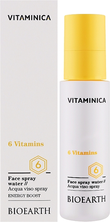 Spray do twarzy - Bioearth Vitaminica 6 Vitamins Face Spray Water — Zdjęcie N2