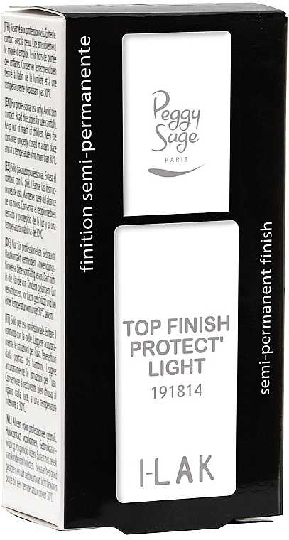 Top coat do paznokci Efekt śnieżnej kuli - Peggy Sage Top Finish Protect Light I-Lak — Zdjęcie N2