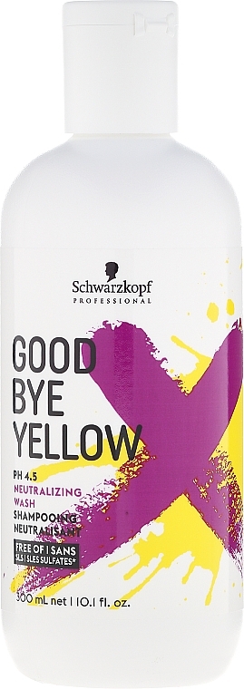 WYPRZEDAŻ Szampon neutralizujący żółty kolor włosów bez SLS i SLES - Schwarzkopf Professional Goodbye Yellow Neutralizing Shampoo * — Zdjęcie N1