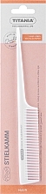Grzebień z rączką z tworzywa sztucznego 20,5 cm, biały - Titania — Zdjęcie N1