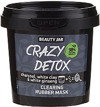 Oczyszczająca maska do twarzy Węgiel drzewny, biała glina i żeń-szeń - Beauty Jar Crazy Detox Clearing Rubber Mask — Zdjęcie N1