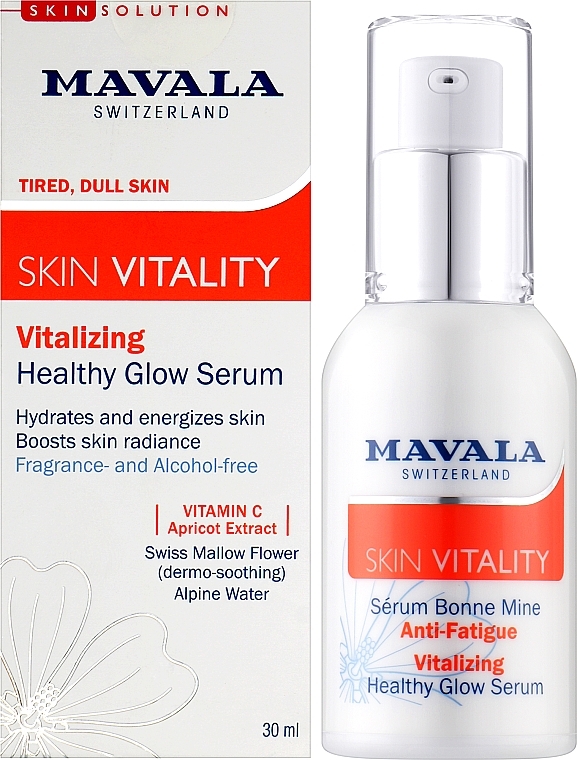 PRZECENA! Stymulujące serum przywracające skórze blask - Mavala Vitality Vitalizing Healthy Glow Serum * — Zdjęcie N2