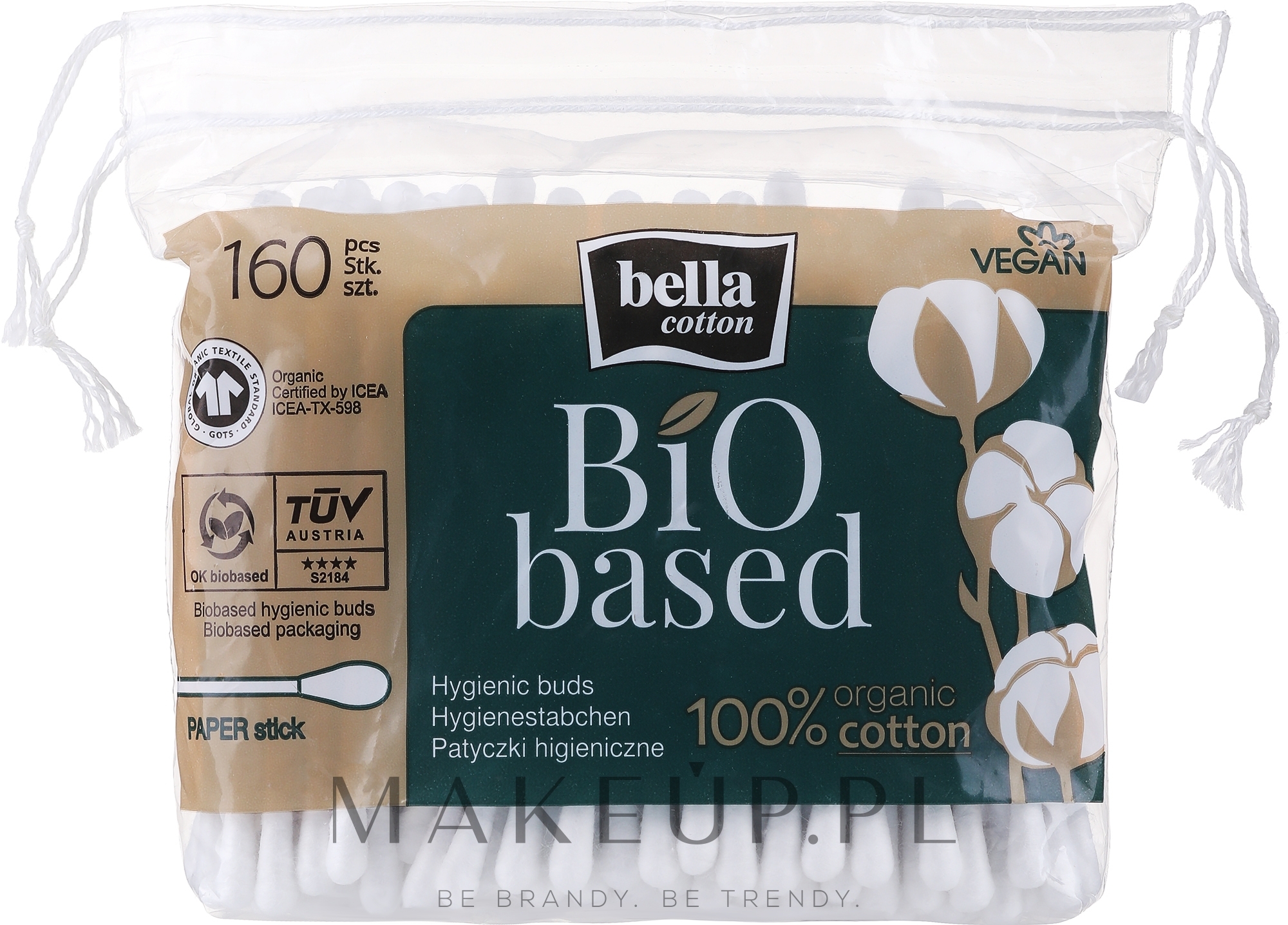Patyczki higieniczne - Bella Cotton Bio — Zdjęcie 160 szt.