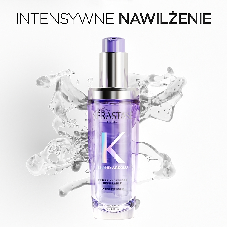 Nawilżający olejek do włosów - Kerastase Blond Absolu Cicagloss Hydrating Oil Concentrate Refillable (jednostka zamienna) — Zdjęcie N9