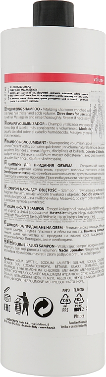 Szampon zwiększający objętość z kolagenem morskim - Kezy Volume Volumizing Shampoo — Zdjęcie N4