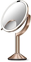 Okrągłe lustro sensoryczne, 20 cm - Simplehuman Sensor Touch Control Trio Mirror Rose Gold — Zdjęcie N2