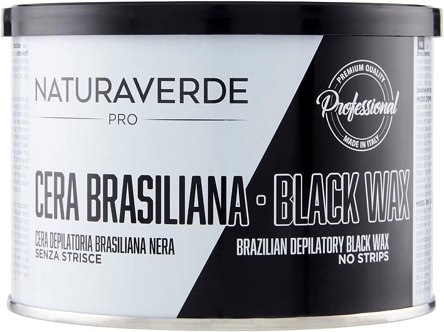 Ciepły wosk do depilacji w puszce - Naturaverde Pro Black Wax Brazilian Depilatory Black Wax — Zdjęcie N1