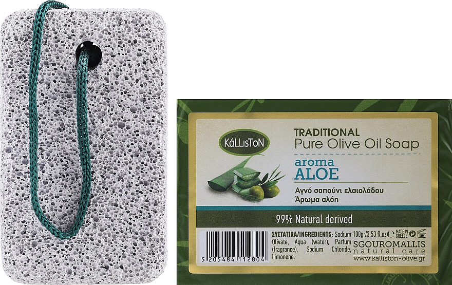 Zestaw, mydło o zapachu aloesu - Kalliston Gift Box (soap/100g + stone/1pcs) — Zdjęcie N2