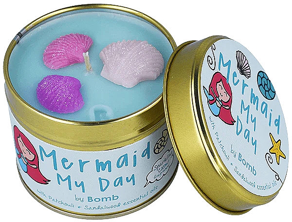 Świeca zapachowa w żelaznej puszce - Bomb Cosmetics Mermaid my Day Scent Stories Tin Candle — Zdjęcie N1