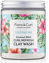 Kup Odświeżająca glinka do oczyszczania włosów - Flora & Curl Soothe Me Coconut Mint Curl Refresh Clay Wash