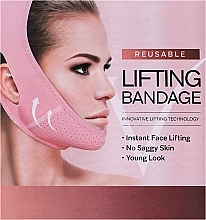 Kup PRZECENA! Oddychająca maska modelująca kontur twarzy, różowa - Yeye V-line Mask *