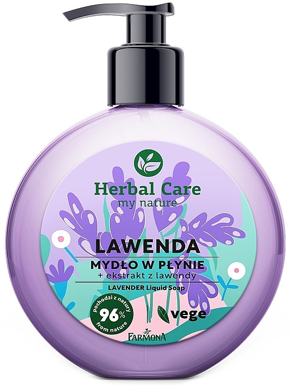 Mydło w płynie Lawenda - Farmona Herbal Care Lavender Liquid Soap — Zdjęcie N1