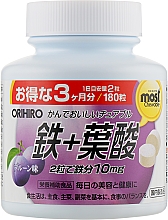 Żelazo i kwas foliowy - Orihiro Most Chewable Iron & Folic Acid — Zdjęcie N1